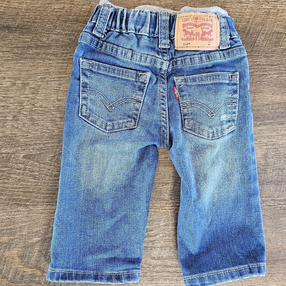 Levi Baby Boy 514 Straight Blue Jeans Size 3 Months
